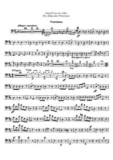 Overture: Double bass part by Daniel Auber