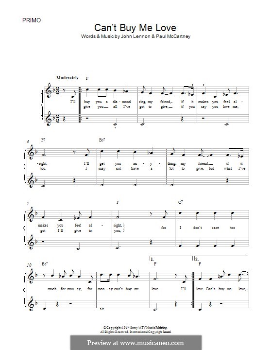 Piano version: For a single performer by John Lennon, Paul McCartney