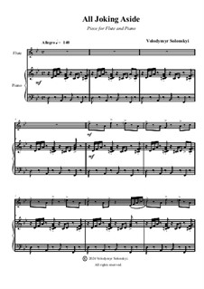 All Joking Aside: For flute and piano by Vladimir Solonskiy