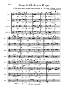 Süsser die Glocken nie klingen: For flute quartet by folklore