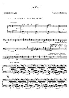 La mer (The Sea), L.109: Cello part by Claude Debussy