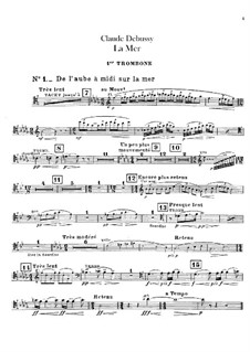 La mer (The Sea), L.109: Trombone and tuba parts by Claude Debussy