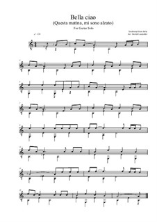 Bella Ciao By Folklore Sheet Music On Musicaneo