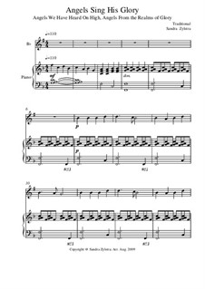 Angels Sing His Glory: Score for two performers (in B Flat) by folklore