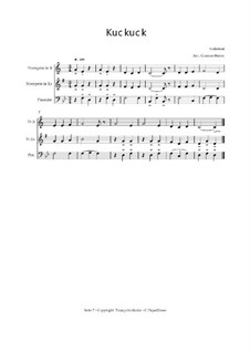 Kuckuck, Kuckuck, ruft's aus dem Wald: Trio Trompete, Trompete, Posaune, Op.03012 by folklore