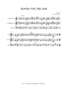Kumbaya (Kum Ba Yah): For brass trio, Op.03018 by folklore