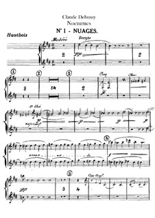 Three Nocturnes, L.91: Oboes and cor anglais parts by Claude Debussy