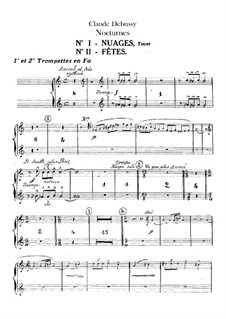 Three Nocturnes, L.91: Trumpets parts by Claude Debussy