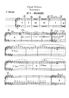 Three Nocturnes, L.91: Harps parts by Claude Debussy