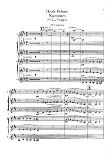 Three Nocturnes, L.91: Violins II parts by Claude Debussy