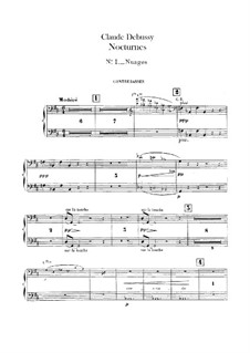 Three Nocturnes, L.91: Double bass parts by Claude Debussy