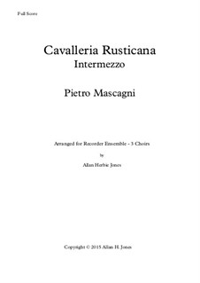 Cavaleria rusticana: Intermezzo, for wind ensemble by Pietro Mascagni