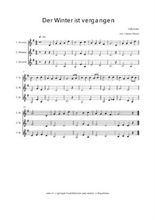 Der Winter ist vergangen: Trio für Violinen oder andere Melodieinstrumente, Op.01038 by folklore