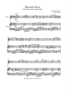 Heavenly Peace: Score for two performers (in C) by Franz Xaver Gruber, Unknown (works before 1850)