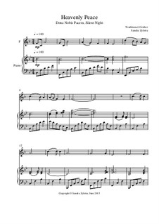 Heavenly Peace: Score for two performers (in F) by Franz Xaver Gruber, Unknown (works before 1850)