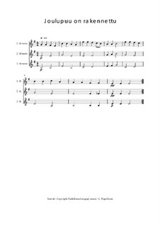 Joulupuu on rakennettu: Trio für Violinen oder andere Melodieinstrumente, Op.010321 by folklore
