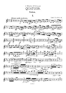 Piano Quartet No.1 in C Minor, Op.15: Strings parts by Gabriel Fauré