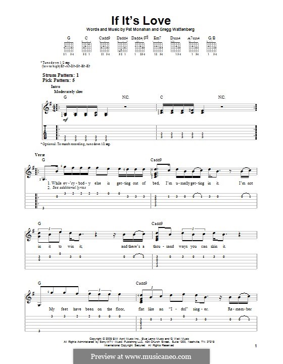 If It's Love (Train): For guitar with tab by Gregg Wattenberg, Patrick Monahan