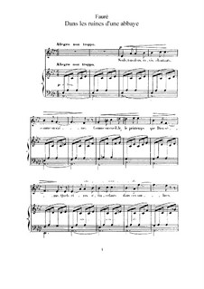Two Songs, Op.2: No.1 Dans le ruines d'une abbaye (In the Ruins of an Abbey) by Gabriel Fauré