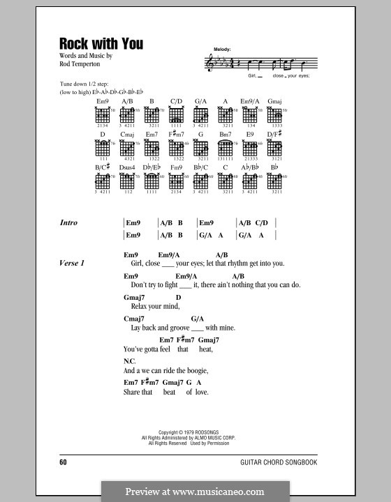 Rock with You (Michael Jackson): Lyrics and chords by Rod Temperton