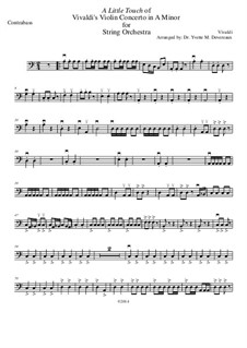 Concerto for Violin and Strings in A Minor: A Little Touch - contrabass part by Antonio Vivaldi