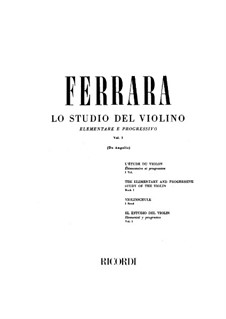 Elementary and Progressive Violin School: Volume I by Bernardo Ferrara