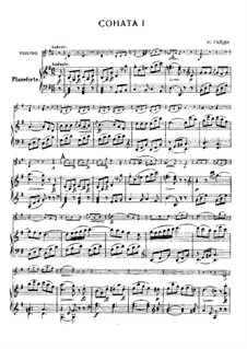 Sonata No.1 in G Major: Full score, Solo part by Joseph Haydn