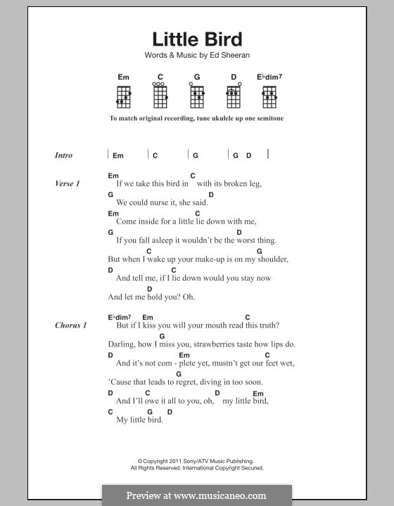 Little Bird: For ukulele by Ed Sheeran