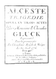 Alceste, Wq.44: Full score by Christoph Willibald Gluck