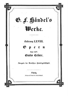 Julius Caesar in Egypt, HWV 17: Full score by Georg Friedrich Händel