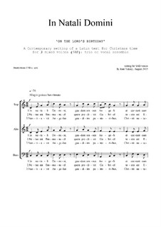 In Natali Domini: Christmas motet: SAB-SSA by Joan Yakkey