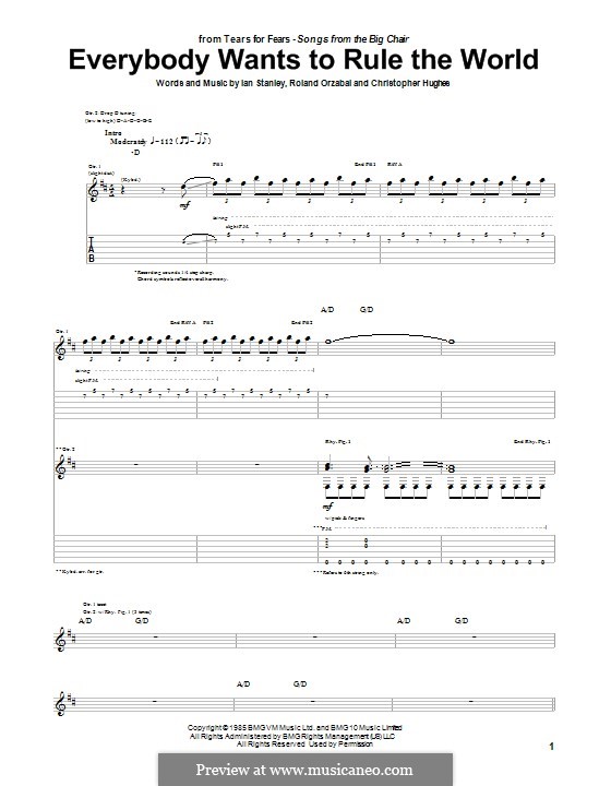 Pale Shelter (Tears for Fears) by R. Orzabal - sheet music on