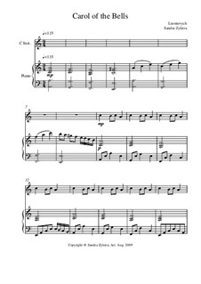 Vocal-instrumental version: Score for two performers (in C) by Mykola Leontovych