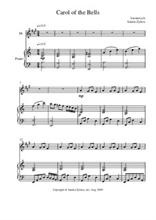 Vocal-instrumental version: Score for two performers by Mykola Leontovych