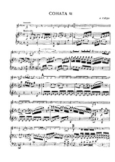 Sonata No.3 in E Flat Major: Full score, Solo part by Joseph Haydn