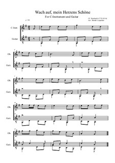 Wach auf, meines Herzens Schöne: For C-instrument and guitar (G Major) by Johann Friedrich Reichardt