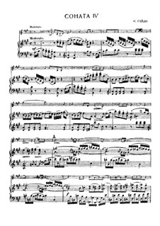 Sonata No.4 in A Major: Full score, Solo part by Joseph Haydn