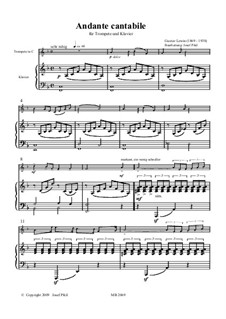Andante cantabile: For trumpet and piano by Gustav Lewin
