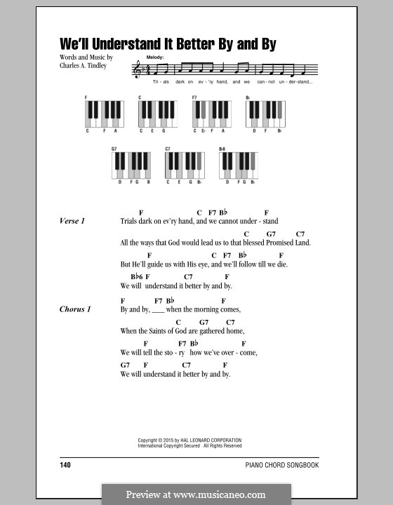 We'll Understand It Better By and By: Lyrics and chords by Charles A. Tindley