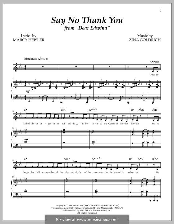 Say No Thank You by Z. Goldrich sheet music on MusicaNeo Say No Thank You by Z. Goldrich sheet music on MusicaNeo
