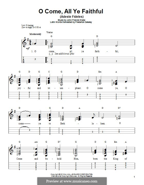 Instrumental version (Printable scores): For ukulele by John Francis Wade