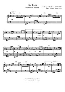 For Elise, WoO 59: For harp by Ludwig van Beethoven