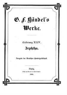 Jephtha, HWV 70: Full score by Georg Friedrich Händel