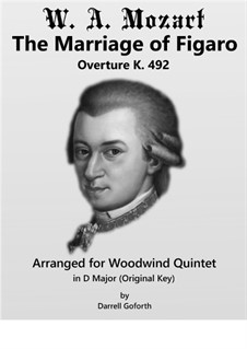 Overture: For woodwind quintet by Wolfgang Amadeus Mozart