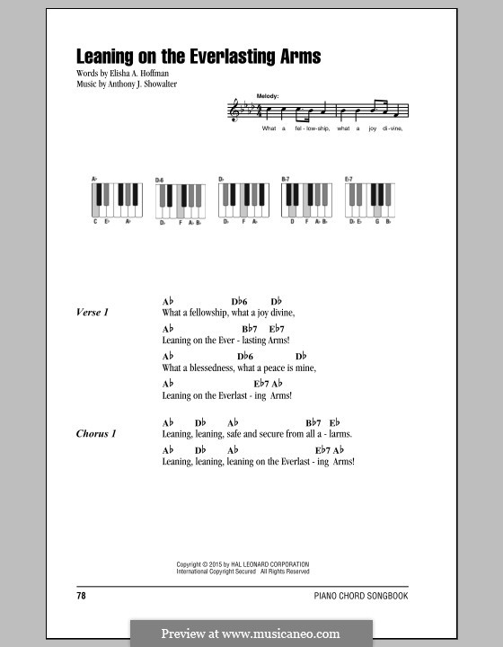 Leaning on the Everlasting Arms: Lyrics and chords by Anthony J. Showalter