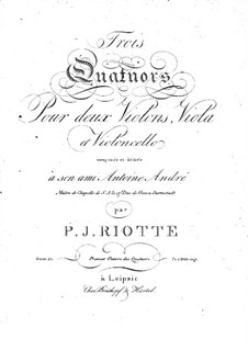 Three String Quartets, Op.21: Three String Quartets by Philipp Jakob Riotte