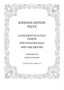 Concerto in B Flat Major: For violoncello and piano by Antonio Filtz