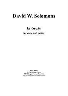 El Gecko: For oboe and guitar by David W Solomons