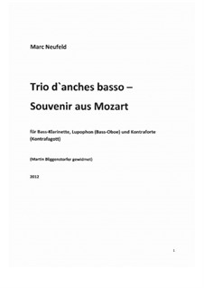 Extended melodies: 'Trio d'anches basso – Souvenir aus Mozart' für Bass-Klarinette, Lupophon und Kontraforte (2012): Extended melodies: 'Trio d'anches basso – Souvenir aus Mozart' für Bass-Klarinette, Lupophon und Kontraforte (2012) by Marc Neufeld