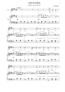 L'elisir d'amore (The Elixir of Love): Della crudele isotta... by Gaetano Donizetti